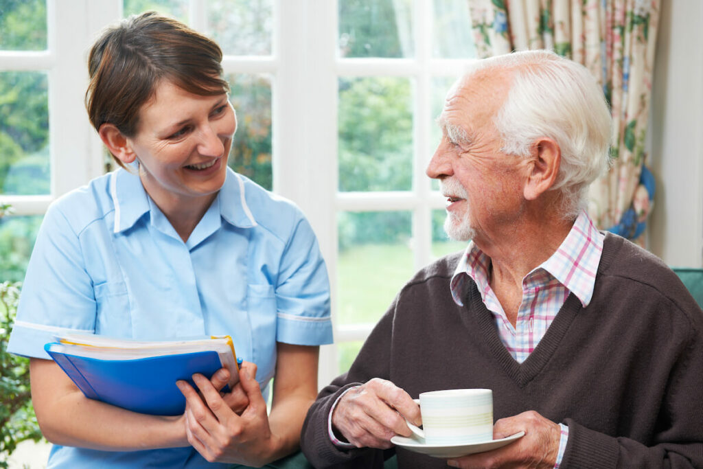 Camlu Assisted Living | Senior and caregiver