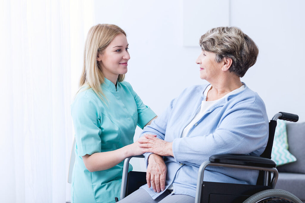 Novellus Kingwood | Nurse caring about elder woman at home