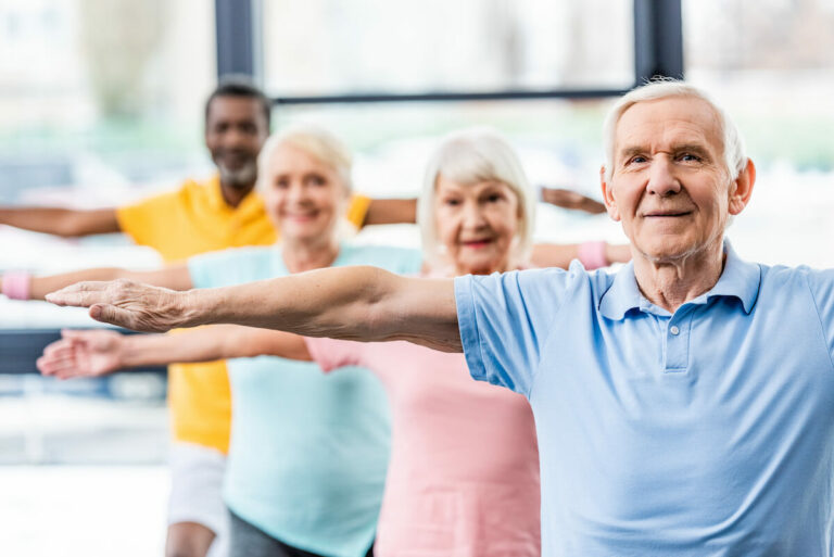 Stockton Assisted Living | Seniors doing group exercise