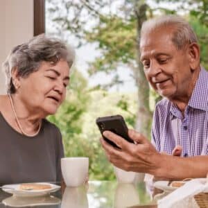 Stockton Assisted Living | Senior couple looking at phone