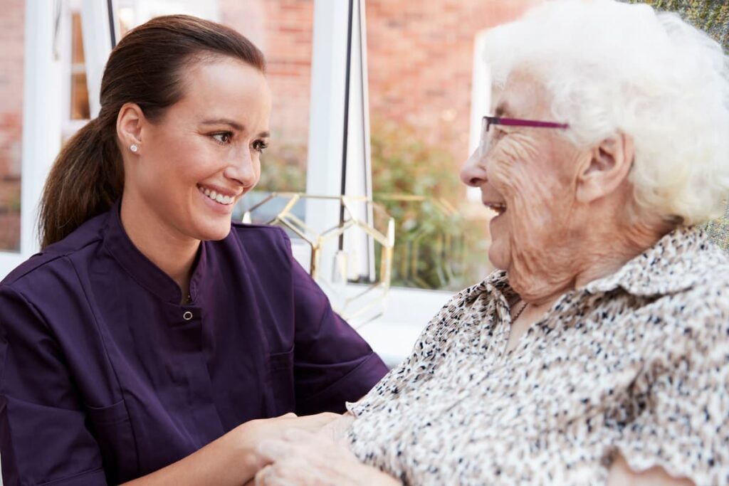 Cherry Creek | Cherry Hills assisted living - senior woman with caregiver