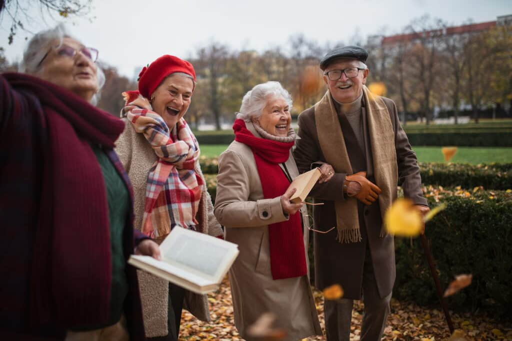 Cherry Creek | Seniors on a walk in fall