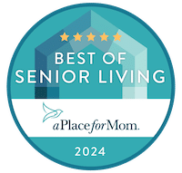 Novellus Senior Living | A Place for Mom Best of Senior Living 2024 Award badge